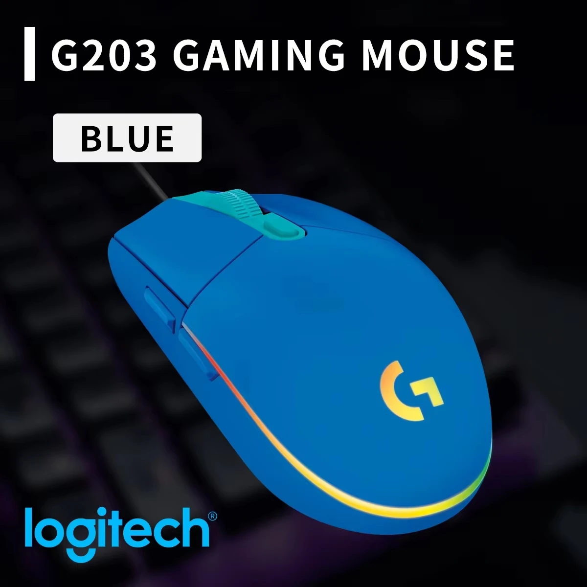 Logitech Mouse G203 - Logitech G203 Wired Gaming Mouse RGB